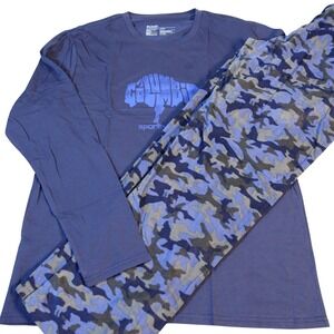 Columbia Pajama Pants Set Men Large Long Sleeve Shirt Buffalo Graphic